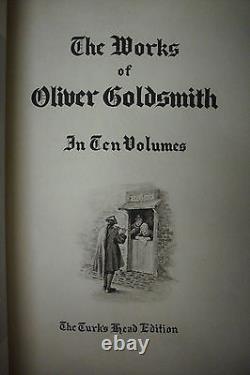 1908 Signed Limited Edition 10 Volume Set THE WORKS OF OLIVER GOLDSMITH Irish