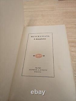 1928 Vintage Book Menckeniana A Schimpflexikon Signed Limited Edition #36/80