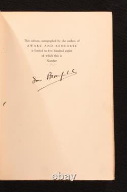 1929 Awake and Rehearse Louis Bromfield Autographed Limited Edition Slipcase