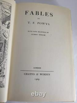 (1929) Signed T. F. Powys Fables #'d 235 of 750 (HCDJ) (1st Ed / 1st Print)
