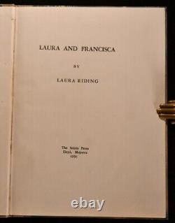 1931 Laura and Francisca Laura Riding Limited Edition Signed First Edition