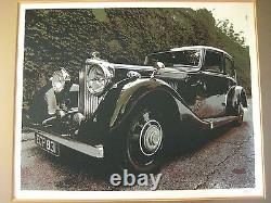 1937 Bentley Limited Edition 84/400 Serigraph Print With Frame, Signed By Artist