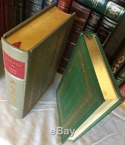 1970s Vintage Leather Book Collection, Signed Franklin Library Lot 136 Pieces