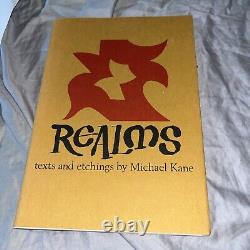 1974 Realms Texts and Etchings by Michael Kane / Signed! Limited Edition