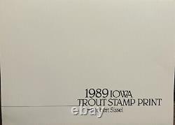 1989 Iowa Trout Stamp Print With Stamp SIGNED LIMITED EDITION