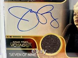 2003 Star Trek Voyager Seven of Nine Jeri Ryan Autograph Costume Card # 119 /500