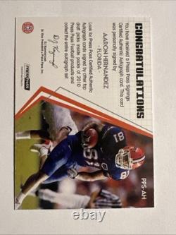 2010 Aaron Hernandez Press Pass Authentics Autograph Rookie Card