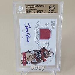 2012 National Treasures Jerry Rice Game-Worn Patch Auto #5/20 BGS 9.5 10