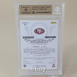 2012 National Treasures Jerry Rice Game-Worn Patch Auto #5/20 BGS 9.5 10