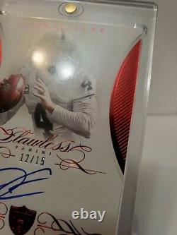 2015 Panini Flawless Derek Carr Ruby On Card Auto Autograph Raiders 12/15 READ