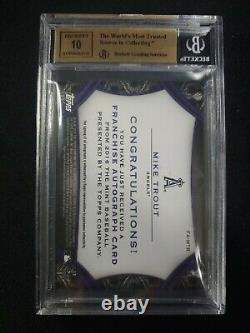 2016 Topps The Mint Mike Trout Auto Purple BGS GEM MINT Angels ONCARD #/50