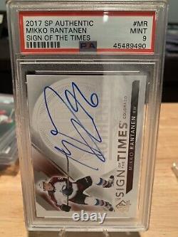 2017-18 SP Authentic Sign of the Times Auto Mikko Rantanen #SOTTMR Auto PSA 9 MT