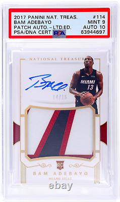 2017 National Treasures Rookie Patch Autograph Limited Edition Bam Adebayo #114