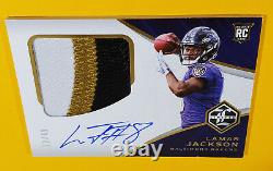 2018 Panini Limited Lamar Jackson Rookie Auto Patch Signature Jersey Signed #/49