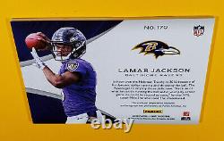 2018 Panini Limited Lamar Jackson Rookie Auto Patch Signature Jersey Signed #/49