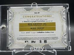 2020 Topps Defenitive Baseball 1/1 Red Mike Trout Ken Griffey Jr Dual Auto Rare