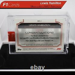 2020 Topps Dynasty Formula 1 Lewis Hamilton Auto Patch 10/10 (Duel Color Patch!)