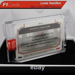 2020 Topps Dynasty Formula 1 Lewis Hamilton Auto Patch 10/10 (Duel Color Patch!)