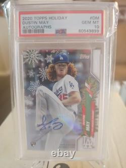 2020 Topps Holiday Dustin May PSA 10 Rookie Autograph Set + SSSP, SSP, SP, Base