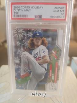 2020 Topps Holiday Dustin May PSA 10 Rookie Autograph Set + SSSP, SSP, SP, Base