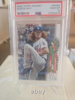 2020 Topps Holiday Dustin May PSA 10 Rookie Autograph Set + SSSP, SSP, SP, Base