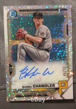 2021 Bowman Draft Chrome Bubba Chandler Sparkle Refractor Auto #44/71 Bowman 1st