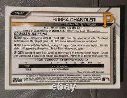 2021 Bowman Draft Chrome Bubba Chandler Sparkle Refractor Auto #44/71 Bowman 1st