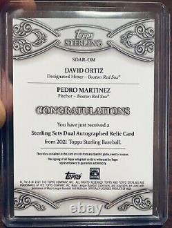 2021 Topps Sterling David Ortiz Pedro Martinez Dual Auto Relic /10 Red Sox