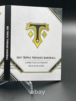 2021 Topps Triple Threads Baseball #1/3 Chipper Jones Jumbo Relics Auto Book