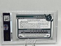 2022 Bowman Chrome Auto Cade Marlowe Gold Shimmer Refractor /50 Mariners PSA 9