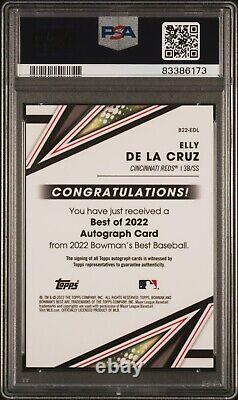 2022 Bowman's Best Elly De La Cruz Blue Refractor Auto Sp 80/150 Psa 10 Gem Mt