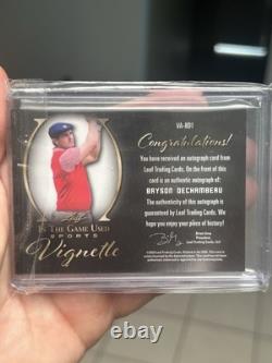 2022 Leaf in the Game Used Sports Vignette Autograph Bryson DeChambeau # 4/4