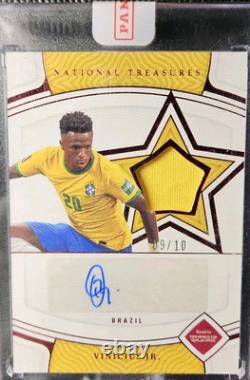 2022 National Treasures World Cup Star Swatch Autograph /10 Vinicius Jr