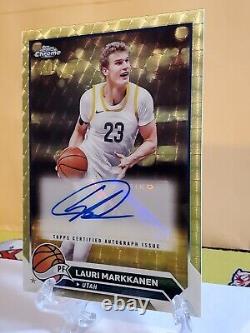 2023-24 Topps Chrome NBA Lauri Markkanen GOLD Vinyl Superfractor Auto 1/1 Jazz