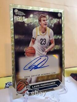 2023-24 Topps Chrome NBA Lauri Markkanen GOLD Vinyl Superfractor Auto 1/1 Jazz