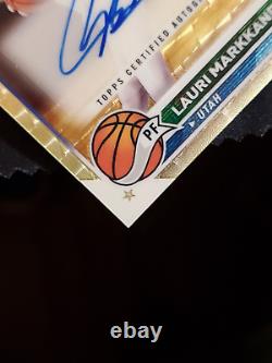 2023-24 Topps Chrome NBA Lauri Markkanen GOLD Vinyl Superfractor Auto 1/1 Jazz