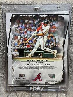 2024 Fanatics Emanate Under Wraps 8x10 Matt Olson Red On Card Auto #3/5 Braves