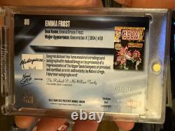2024 Marvel Masterpieces Emma Frost Tier 3 Timeless Red Autograph 3/10