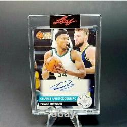 #/8 Giannis Antetokounmpo 2021 LEAF PRO SET AUTOGRAPH AUTO CARD MINT