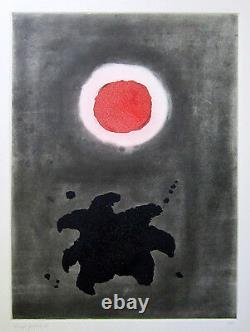 ADOLPH GOTTLIEB Signed 1971 Original Color Etching/Aquatint Night Glow