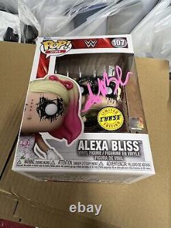 ALEXA BLISS AUTOGRAPHED Signed FUNKO POP #107 CHASE LIMITED EDITION BECKETT
