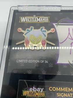 ALEXA BLISS WWE Enamel Pin Limited Edition Wrestlemania Autographed Backer Card