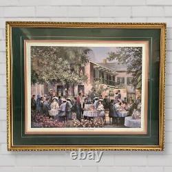 AL FEDERICO Courtyard Brunch LIMITED EDITION SIGNED NUMBERED Framed Lithograph