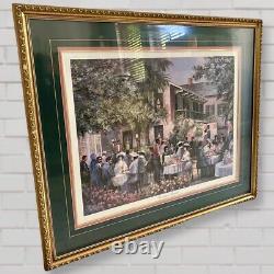 AL FEDERICO Courtyard Brunch LIMITED EDITION SIGNED NUMBERED Framed Lithograph