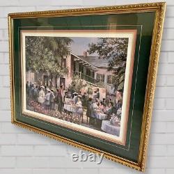 AL FEDERICO Courtyard Brunch LIMITED EDITION SIGNED NUMBERED Framed Lithograph