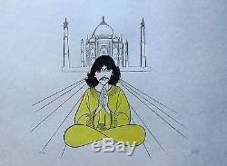 AL HIRSCHFELD GEORGE HARRISON Hand Signed Limited Edition Lithograph THE BEATLES