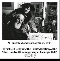 AL HIRSCHFELD Hand-Signed Limited Edition BETTE DAVIS COA by MARGO FEIDEN