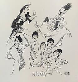 AL HIRSCHFELD THE BEATLES ELVIS SINATRA STREISAND Plate Signed Ltd Ed Lithograph