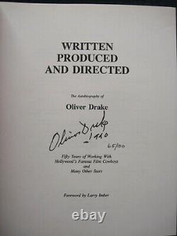 AUTOBIOGRAPHY of WESTERN FILM Writer & Director OLIVER DRAKE SIGNED by HIM