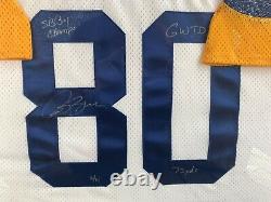 AUTOGRAPHED 16/34 Limited Edition Rams Jersey Isaac Bruce Super Bowl 34 GWTD